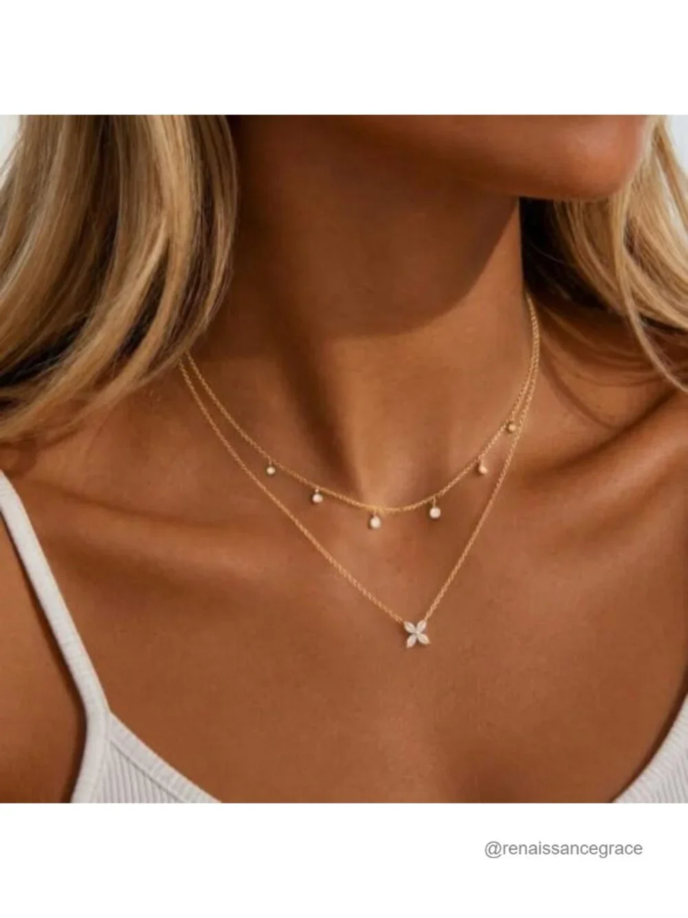 N/A layered necklace